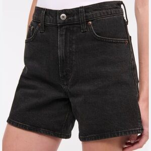 ZARA High Waist Jean Short in Washed Black Women’s Size 12